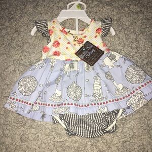 Matilda Jane dress with diaper cover